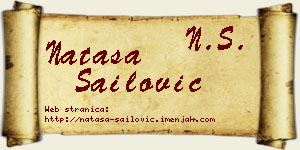 Nataša Sailović vizit kartica